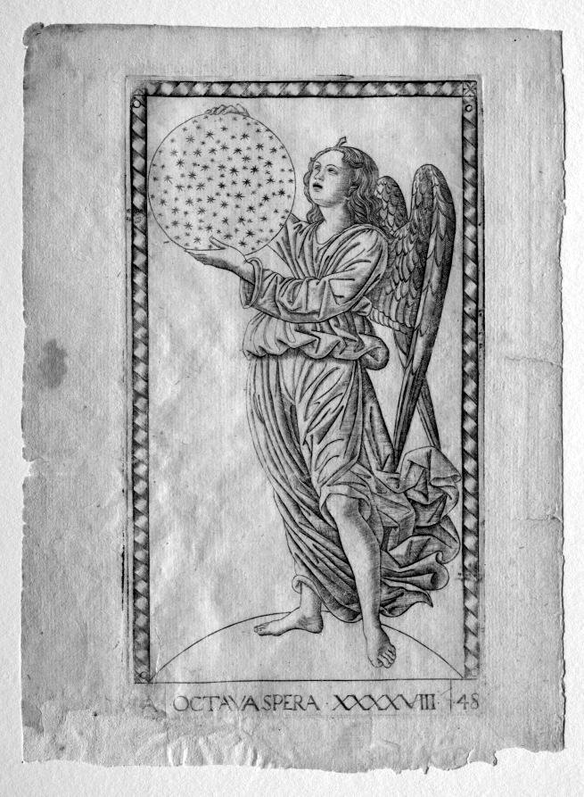 An angel holding the sphere of the stars