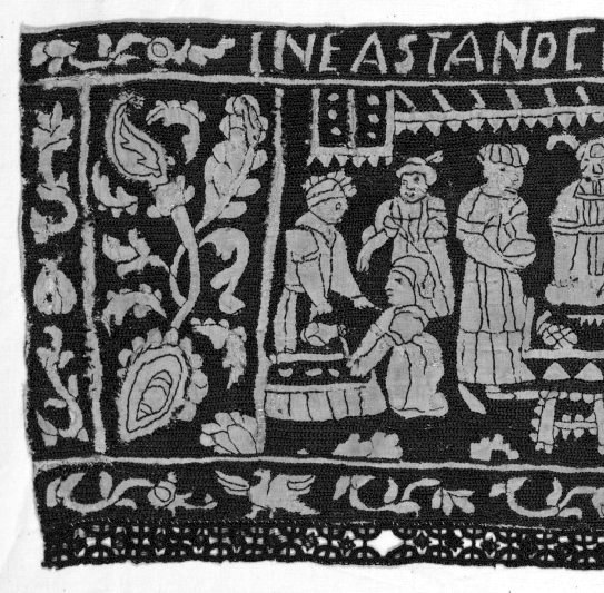 Embroidery of the unleavened bread baked for the first Passover